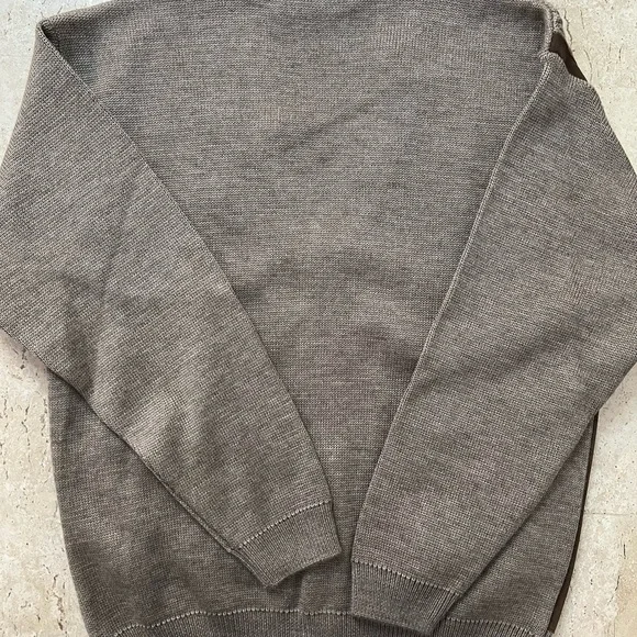 Vintage Norm Thompson Wool and Leather Cardigan Size Medium - Picture 5 of 5